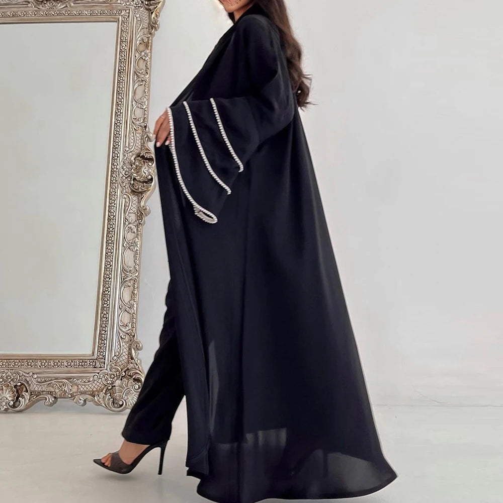 Lovely Open Abaya Luxury Women Jalabiya Kebaya