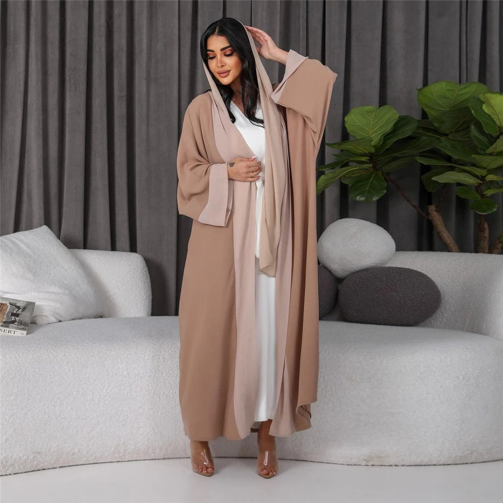 Kimono Chiffon Abayas Open Cardigan Long Maxi Dress