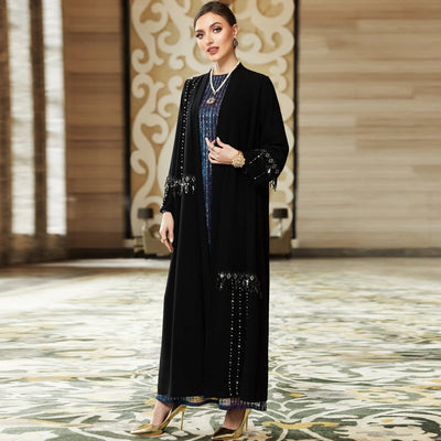 Lovely Open Abaya Luxury Women Jalabiya Kebaya