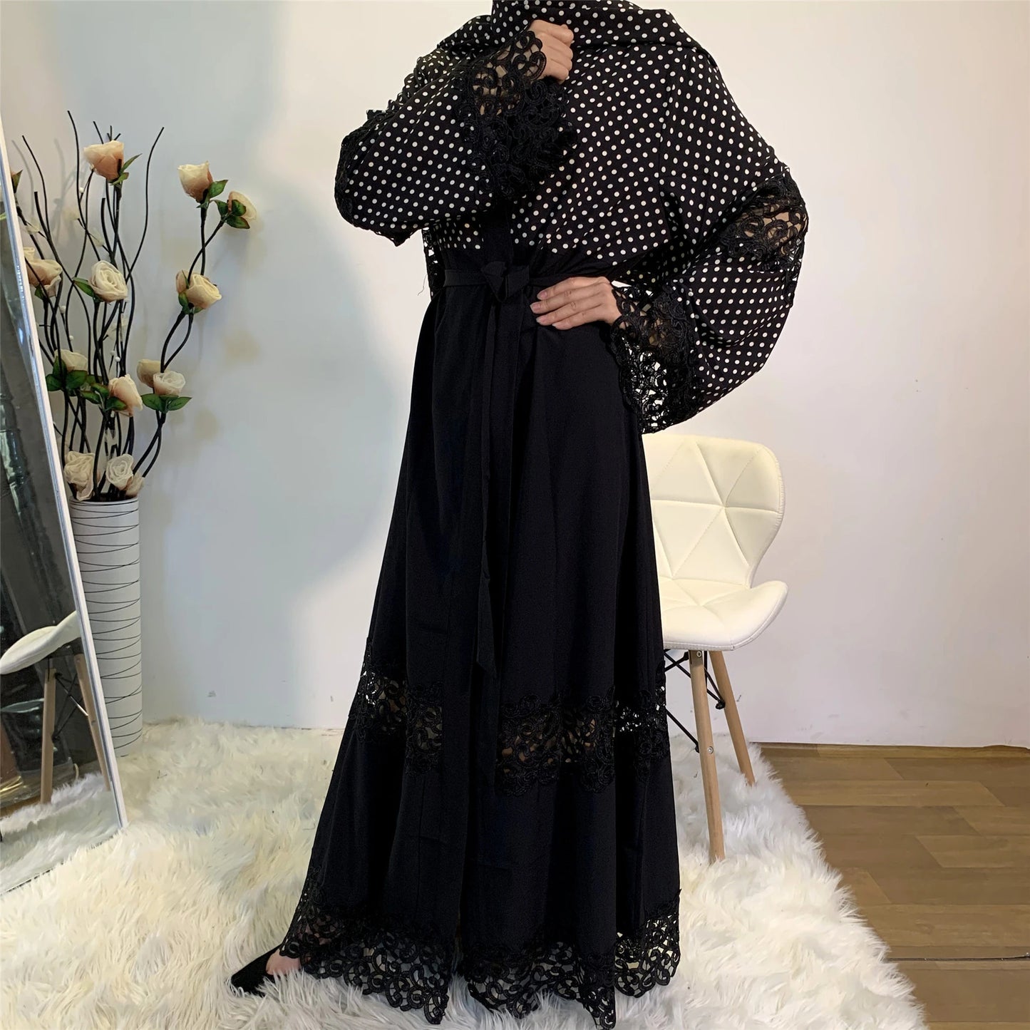 New Abaya Open Cardigan Gown Jalabiya