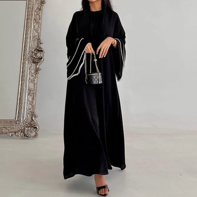 Lovely Open Abaya Luxury Women Jalabiya Kebaya