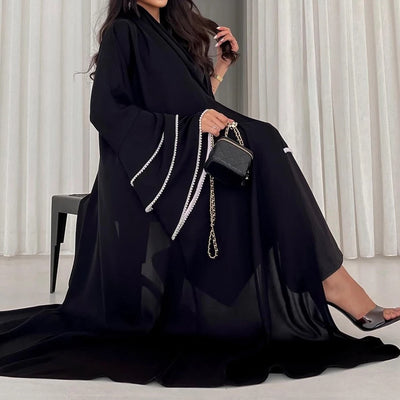 Lovely Open Abaya Luxury Women Jalabiya Kebaya